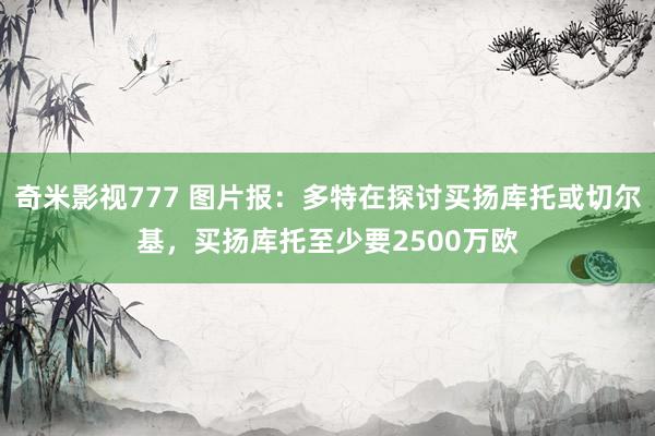 奇米影视777 图片报：多特在探讨买扬库托或切尔基，买扬库托至少要2500万欧