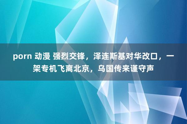 porn 动漫 强烈交锋，泽连斯基对华改口，一架专机飞离北京，乌国传来谨守声