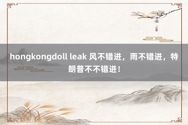 hongkongdoll leak 风不错进，雨不错进，特朗普不不错进！