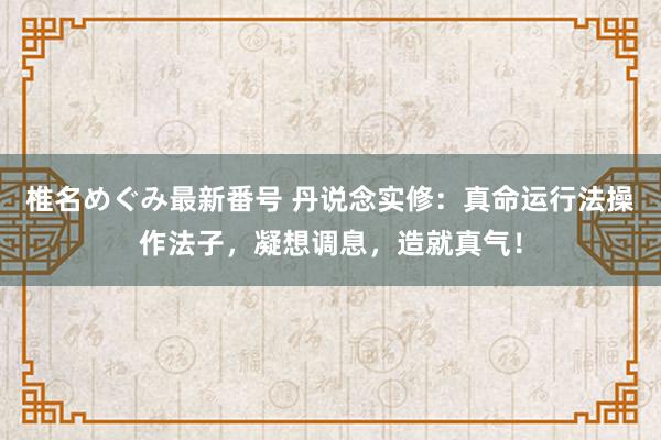 椎名めぐみ最新番号 丹说念实修：真命运行法操作法子，凝想调息，造就真气！