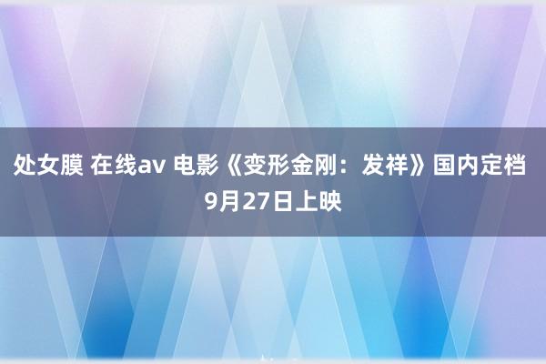 处女膜 在线av 电影《变形金刚：发祥》国内定档 9月27日上映